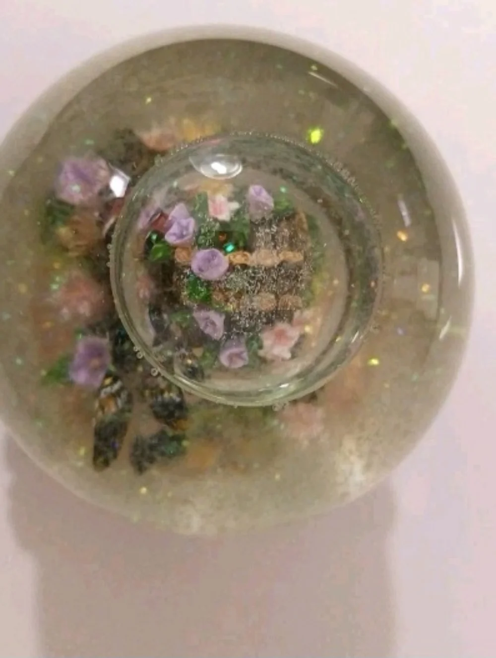 VTG Birdhouse Musical Waterglobe Snow Globe Wind Beneath My Wings Working READ